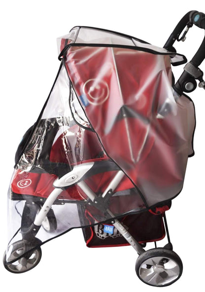 Universal Stroller Rain Cover for Pushchair Pram Rainproof Dustproof Windproof Rain Cover with Canopy and Zipper Door Easy Baby Lift in and Out,Easy to Install,Ideal Air Circulation