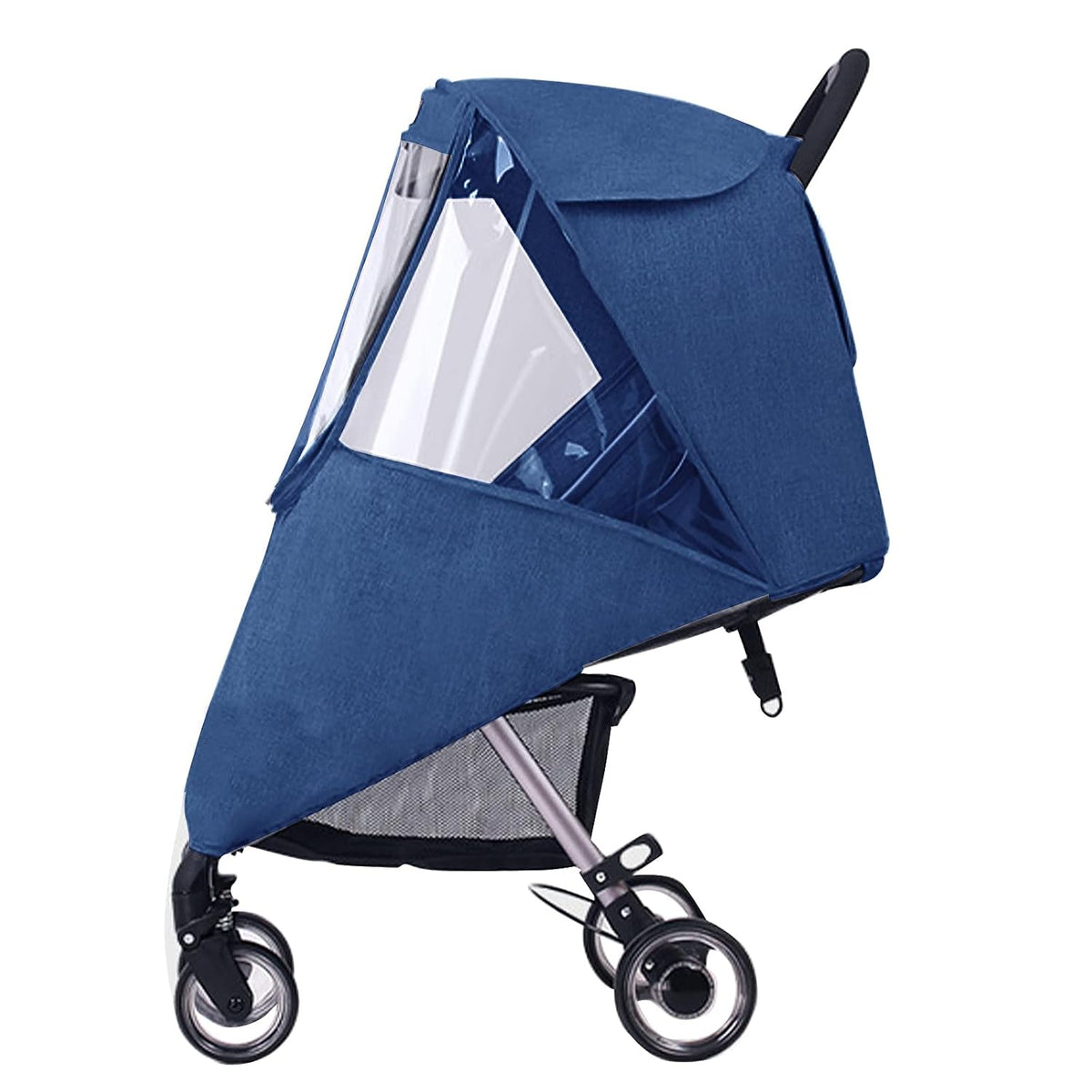 Universal Stroller Rain Cover for Pushchair Pram Rainproof Dustproof Windproof Rain Cover with Canopy and Zipper Door Easy Baby Lift in and Out,Easy to Install,Ideal Air Circulation