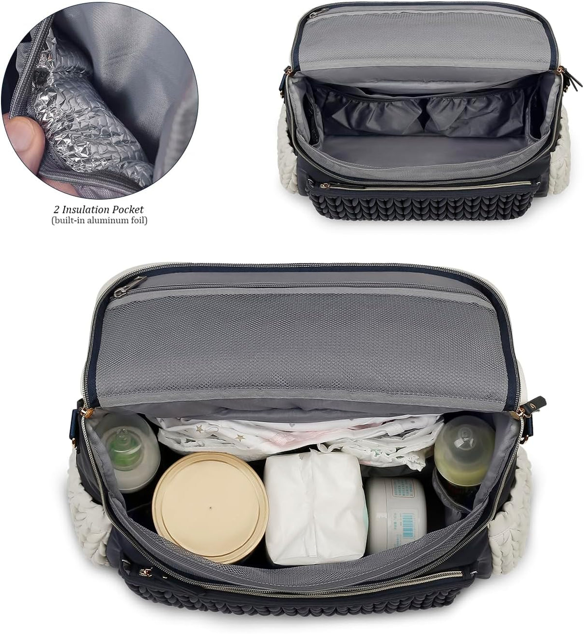 Diaper Bag Backpack Messenger Bag Travel Backpack Maternity Bags Stylish Baby Bag with Changing Pad for Mom (Pink)