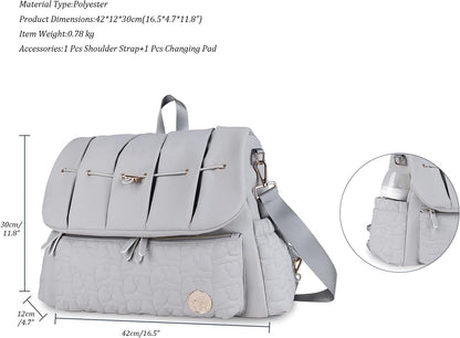 Diaper Bag Backpack Messenger Bag Travel Backpack Maternity Bags Stylish Baby Bag with Changing Pad for Mom (Pink)