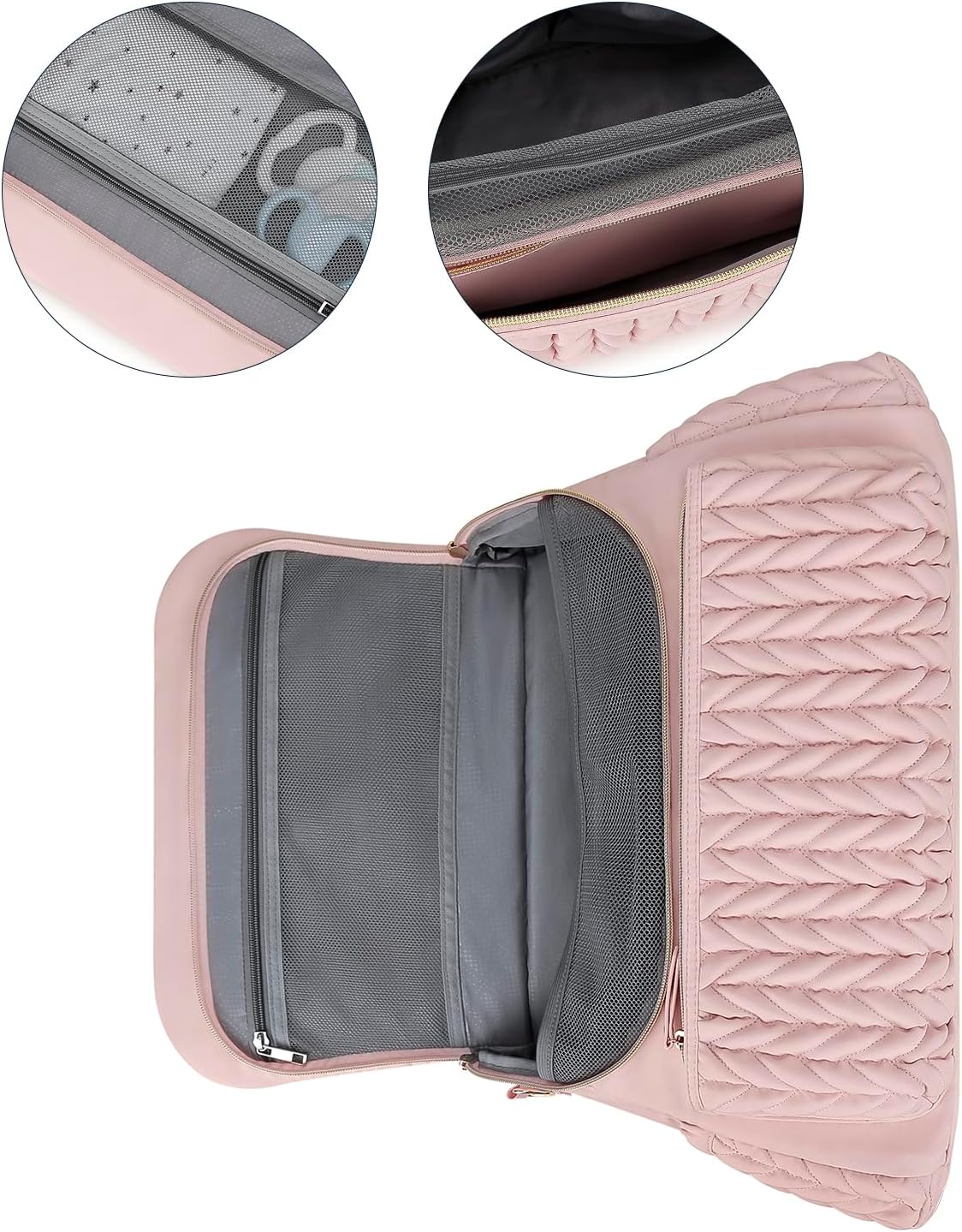 Diaper Bag Backpack Messenger Bag Travel Backpack Maternity Bags Stylish Baby Bag with Changing Pad for Mom (Pink)