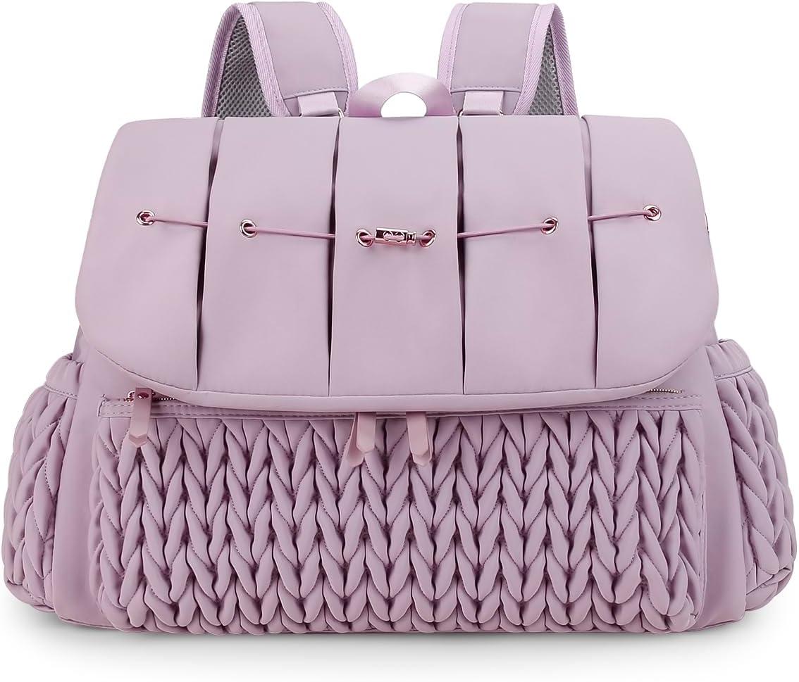 Diaper Bag Backpack Messenger Bag Travel Backpack Maternity Bags Stylish Baby Bag with Changing Pad for Mom (Pink)