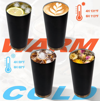 Insulated Coffee Tumbler 17.9oz 530ml Travel Coffee Mug 316 Stainless Steel Dual Drink Openings Leakproof Lid Reusable Insulated Coffee Mug Hot and Cold Ideal Travel Mug for Coffee Lover Daily