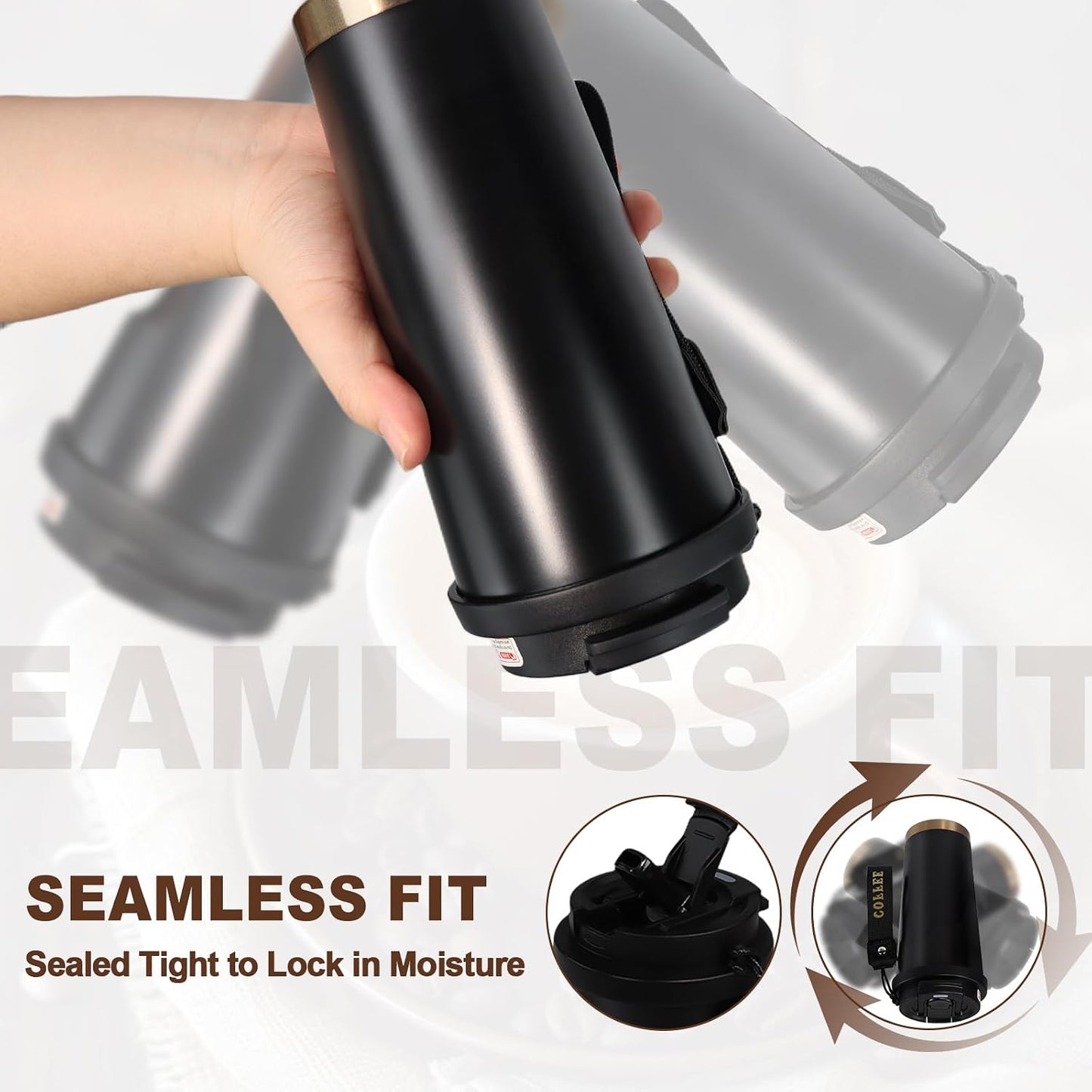 Insulated Coffee Tumbler 17.9oz 530ml Travel Coffee Mug 316 Stainless Steel Dual Drink Openings Leakproof Lid Reusable Insulated Coffee Mug Hot and Cold Ideal Travel Mug for Coffee Lover Daily