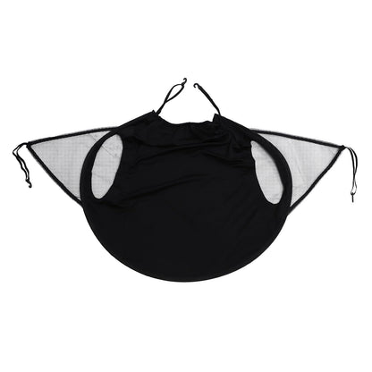 Stroller Sunshade and UV Cover Black Extended Full-Cover Sunscreen Parasol Windproof Pram Awning for Outdoor Travel and Weather Protection