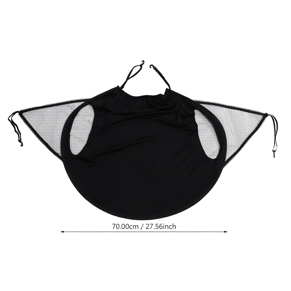 Stroller Sunshade and UV Cover Black Extended Full-Cover Sunscreen Parasol Windproof Pram Awning for Outdoor Travel and Weather Protection