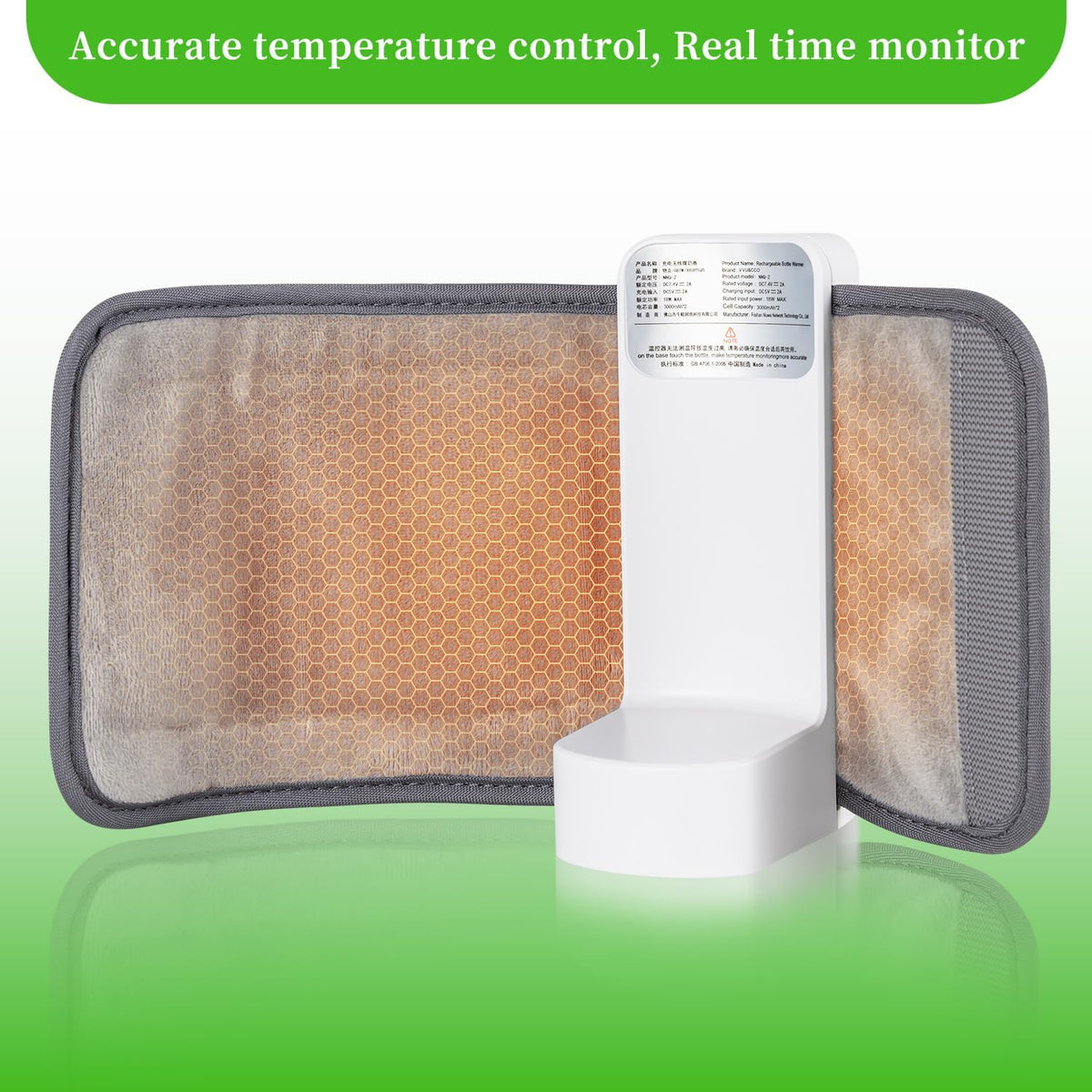 Portable Bottle Warmer, Fast Warming Comfortable Baby Feeding On The Go, Waterless Milk Warming with Battery-Powered for Home Outdoor