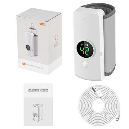 Portable Bottle Warmer, Fast Warming Comfortable Baby Feeding On The Go, Waterless Milk Warming with Battery-Powered for Home Outdoor