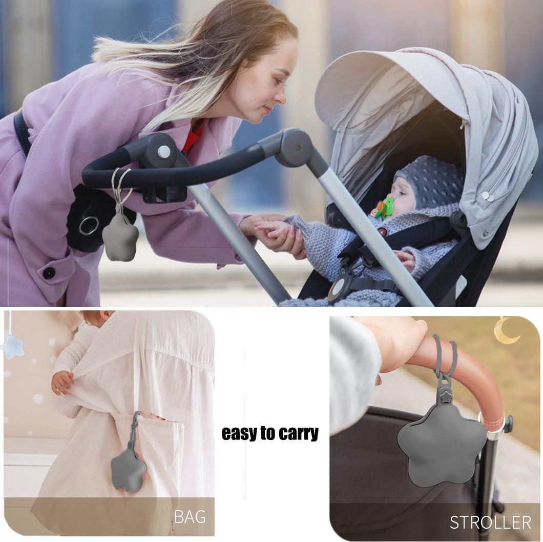 Pacifier Storage Case, Soft Flexible Holder Box with Texture for Baby Boys and Girls