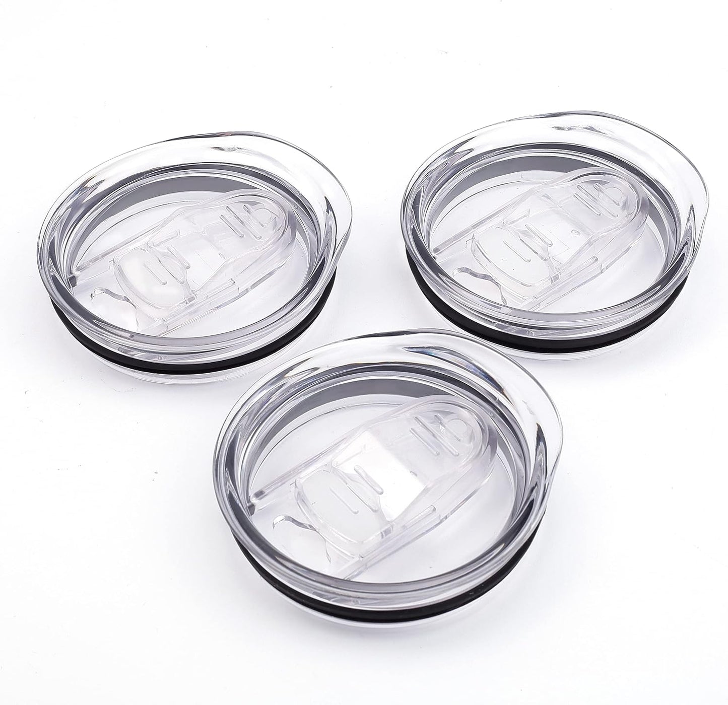 20oz Skinny Tumbler Replacement Lids 3 Pack,2.75in Cup Mouth Compatible with YETI Rambler and More Tumbler Cups，Spill Proof Splash Resistant Silicone Sliding Covers.