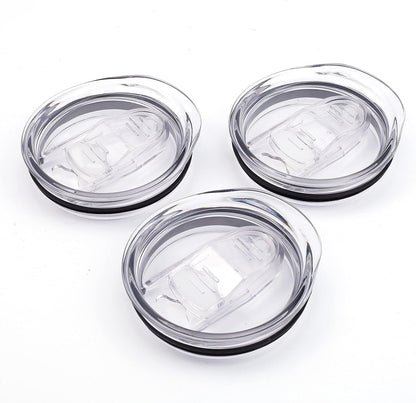 20oz Skinny Tumbler Replacement Lids 3 Pack,2.75in Cup Mouth Compatible with YETI Rambler and More Tumbler Cups，Spill Proof Splash Resistant Silicone Sliding Covers.