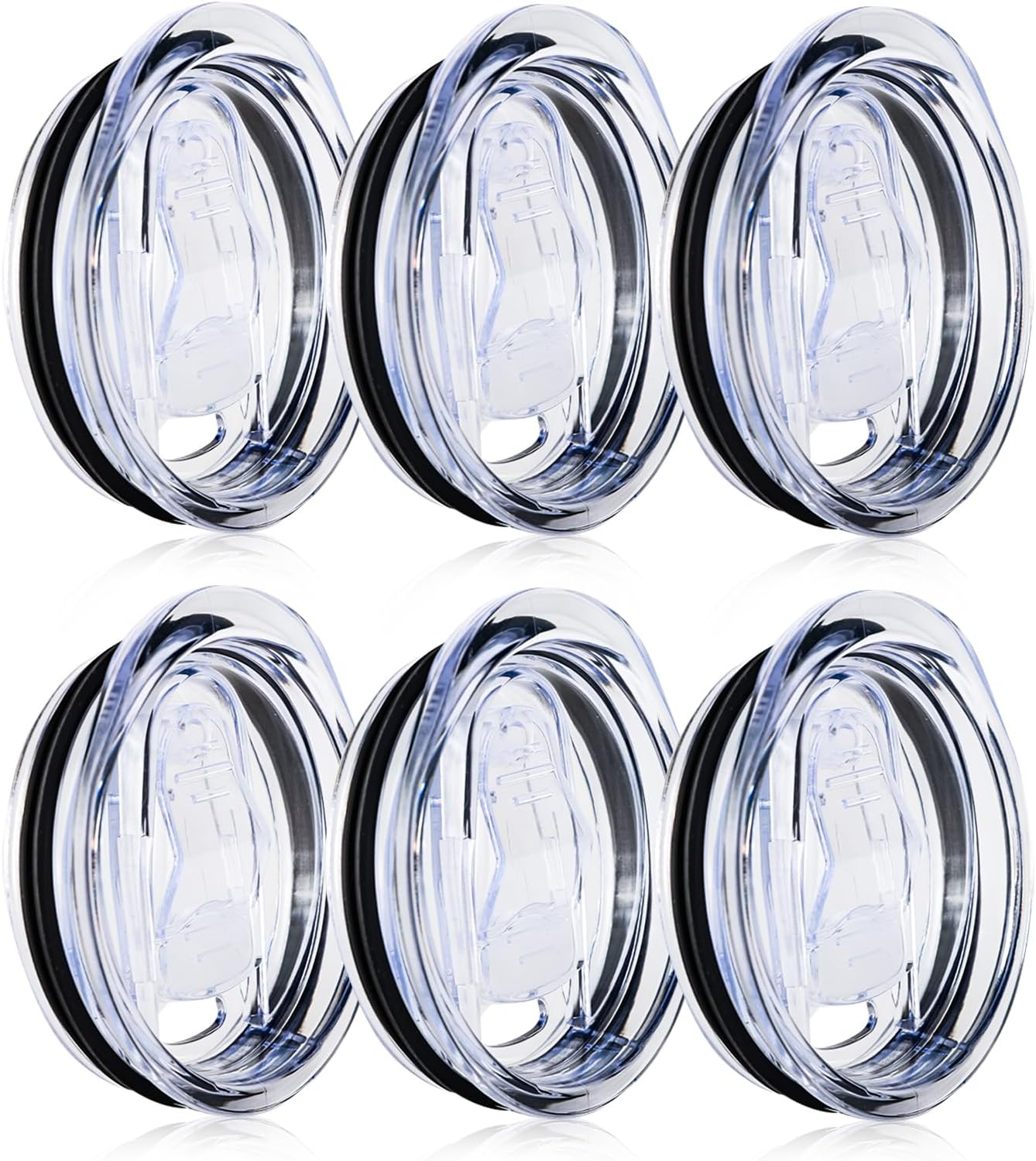 20oz Skinny Tumbler Replacement Lids 3 Pack,2.75in Cup Mouth Compatible with YETI Rambler and More Tumbler Cups，Spill Proof Splash Resistant Silicone Sliding Covers.