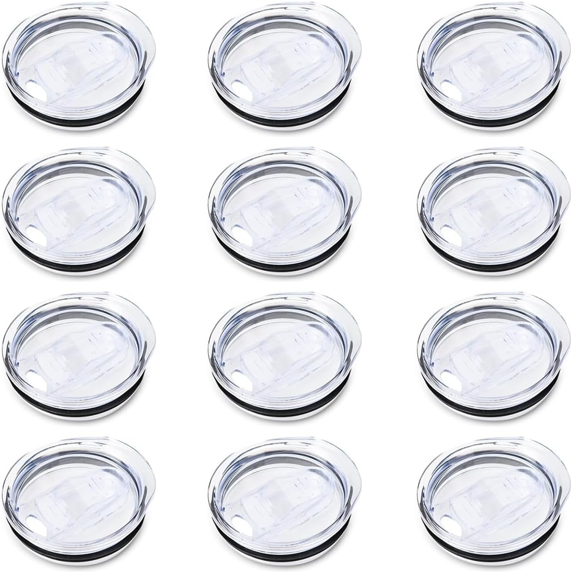 20oz Skinny Tumbler Replacement Lids 3 Pack,2.75in Cup Mouth Compatible with YETI Rambler and More Tumbler Cups，Spill Proof Splash Resistant Silicone Sliding Covers.