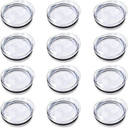 20oz Skinny Tumbler Replacement Lids 3 Pack,2.75in Cup Mouth Compatible with YETI Rambler and More Tumbler Cups，Spill Proof Splash Resistant Silicone Sliding Covers.