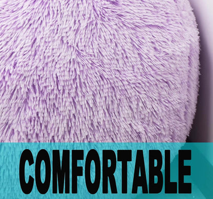Fluffy Stuffed Animal Storage Bean Bag Chair Cover (No Filler), Faux Fur Comfy Bean Bag Cover for Organizing Plush Toys or Textile, for Adults Teens Kids Girls,Dusty Pink