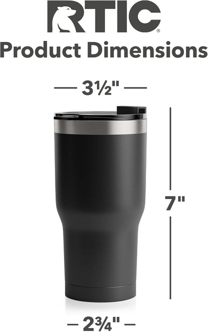 20 oz Insulated Tumbler Stainless Steel Coffee Travel Mug with Lid, Spill Proof, Hot Beverage and Cold, Portable Thermal Cup for Car, Camping