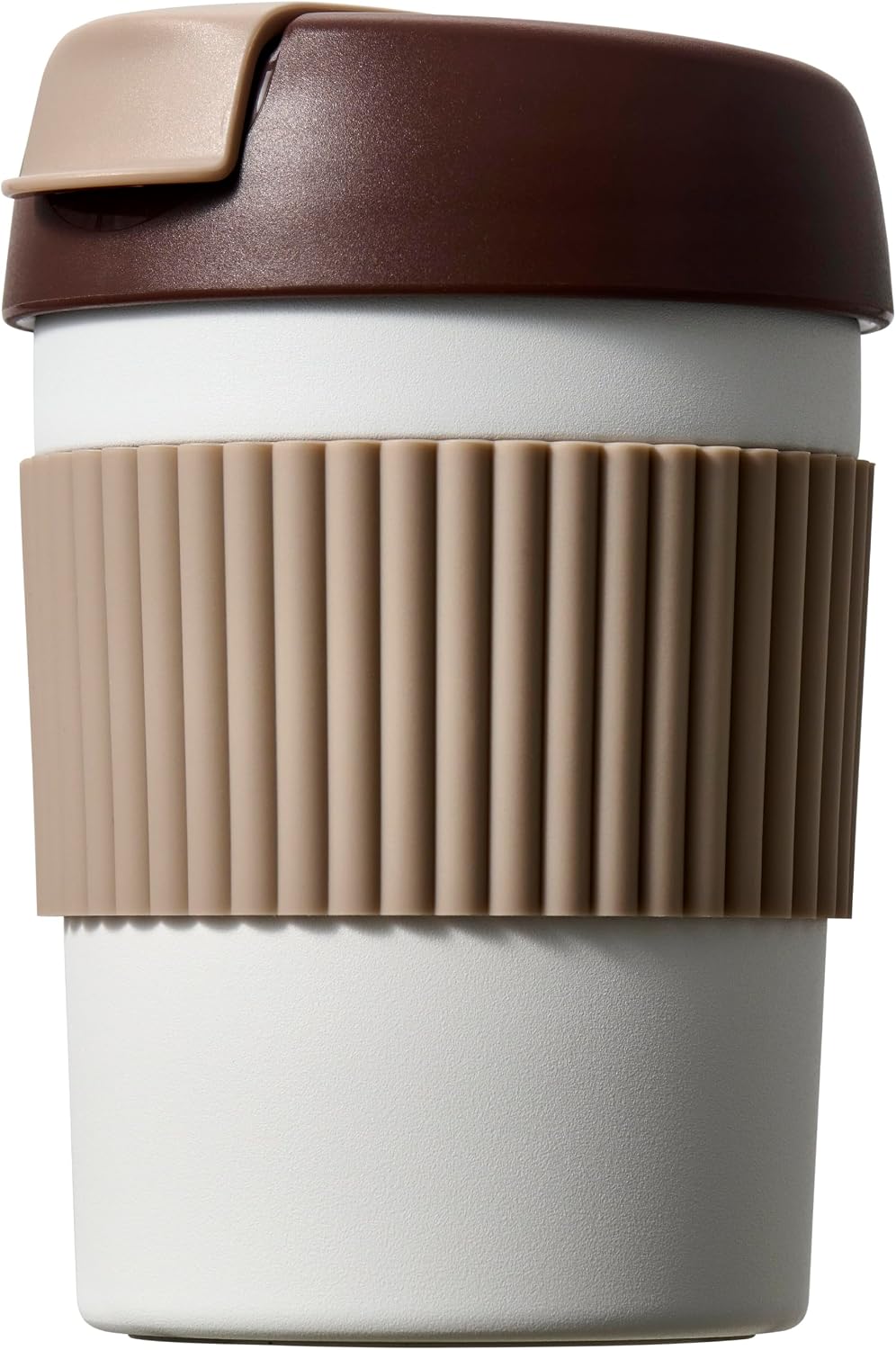 Rainbow Leakproof Travel Coffee Mug, 12oz Insulated Coffee Mug Orange | Flip top lid, double wall vacuum keeping cold hot 6H, smooth sip, cup holder fit idle for commute office EDC gift