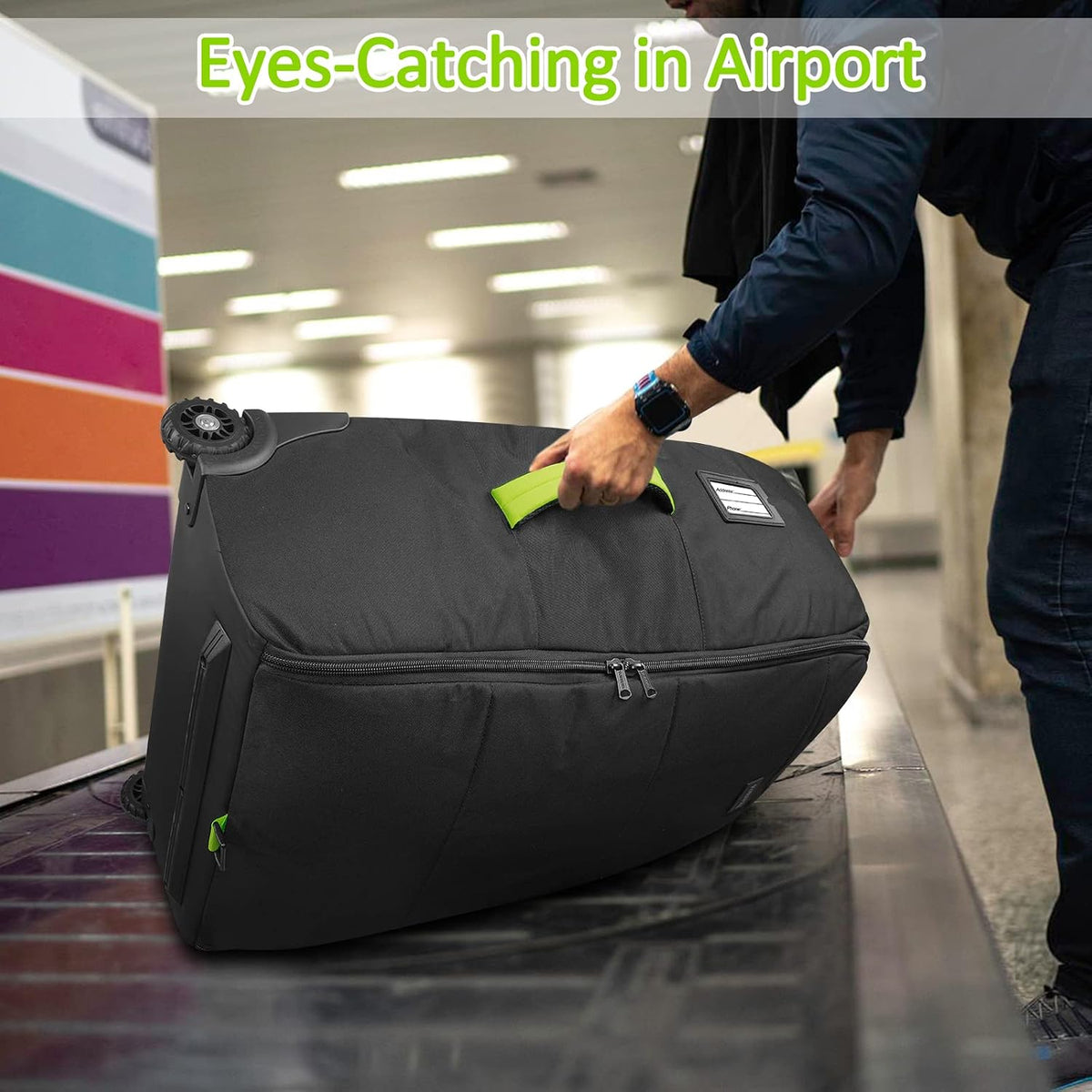Padded Stroller Travel Bag with Wheels for Airplane