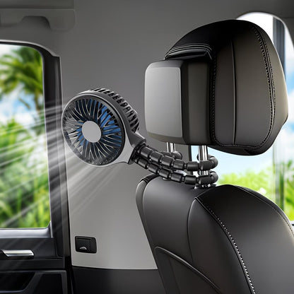 Portable Stroller Fan, 4000mAh Rechargeable Clip on Fan with Flexible Tripod, 3 Speeds Cooling, LED Display, Detachable Grille, Quiet Operation, for Car Seat, Crib & Treadmill Bunk Bed