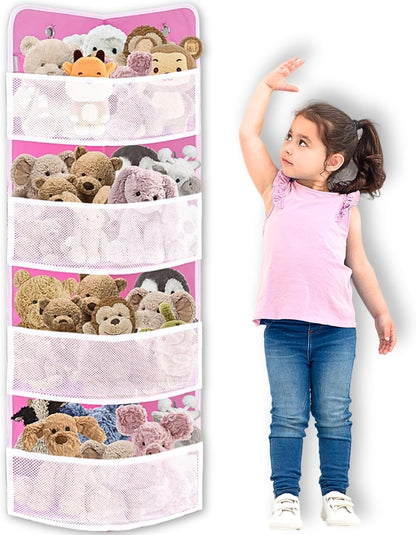 Soft Corner Shelf | Safe Hanging Organizer | Child-Friendly Wall Mount Storage | for Sundries, Toys, Stuffed Animals, Diapers | for Pantry Closet Bedroom Nursery Organization 1-Pack