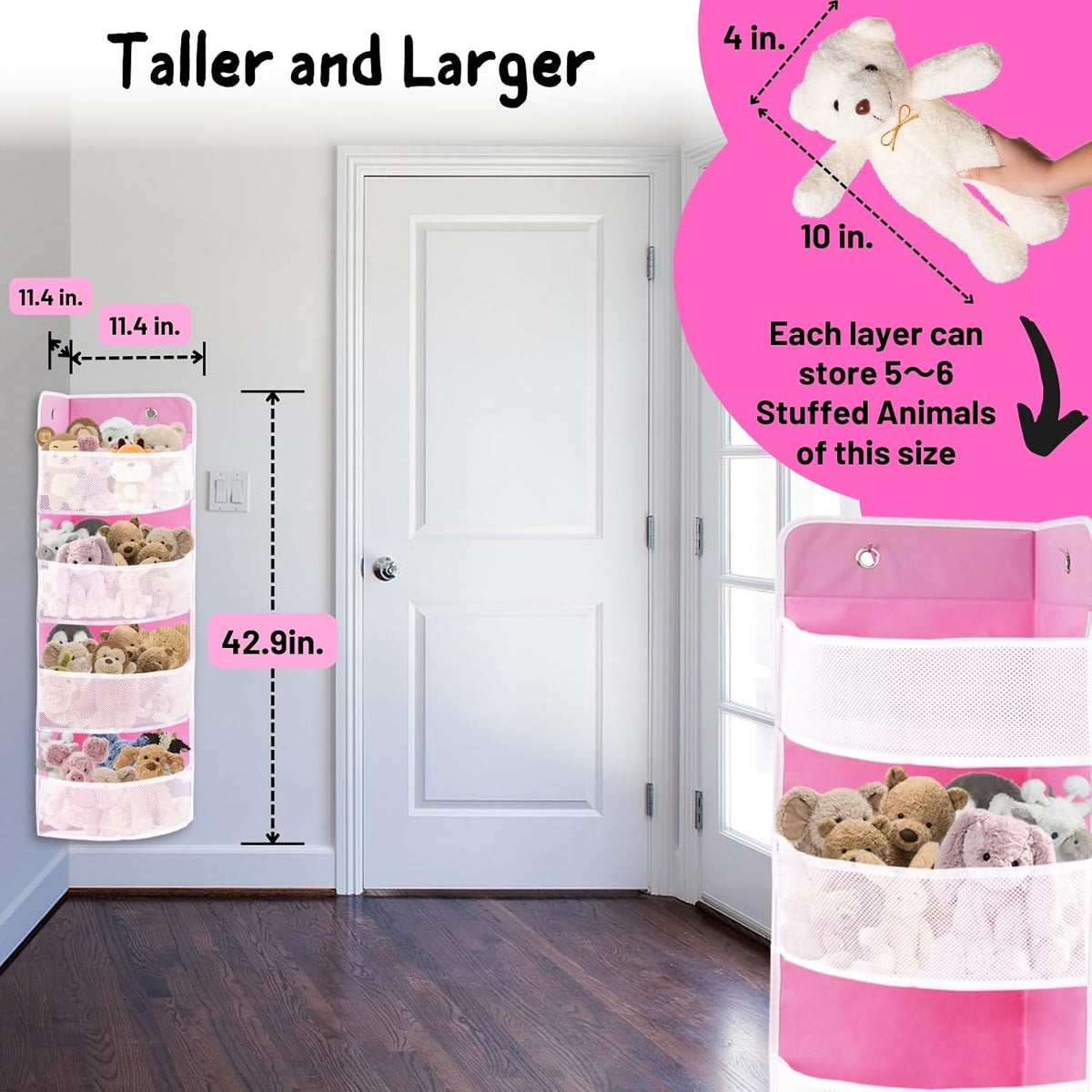 Soft Corner Shelf | Safe Hanging Organizer | Child-Friendly Wall Mount Storage | for Sundries, Toys, Stuffed Animals, Diapers | for Pantry Closet Bedroom Nursery Organization 1-Pack