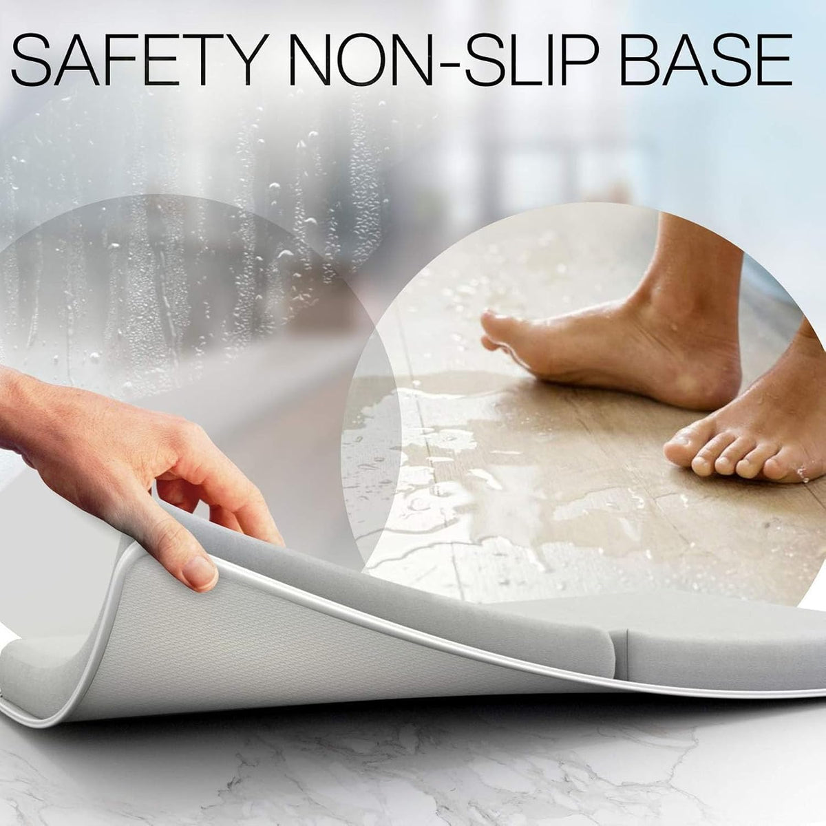 Bath Kneeler and Elbow Rest Pad Set, Non Slip Quickly Drying Thick Baby Bath Kneeler Pads with Large Pocket for Baby and Toddler Bathing