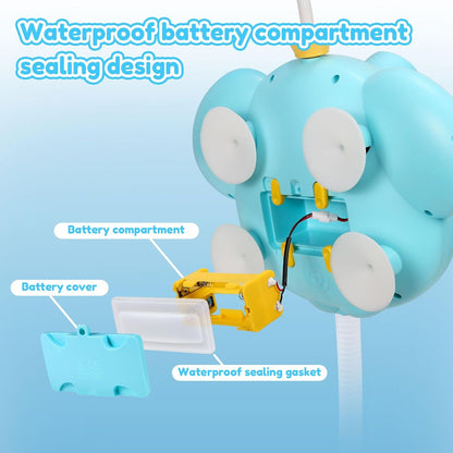 Bath Toys Light Up Elephant Baby Bubble Bath Toys 2 in 1Bath Bubble Machine with Baby Bath Shower Head for Kids Ages 1-3 4-8 Bath Bubble Maker with Colourful Light