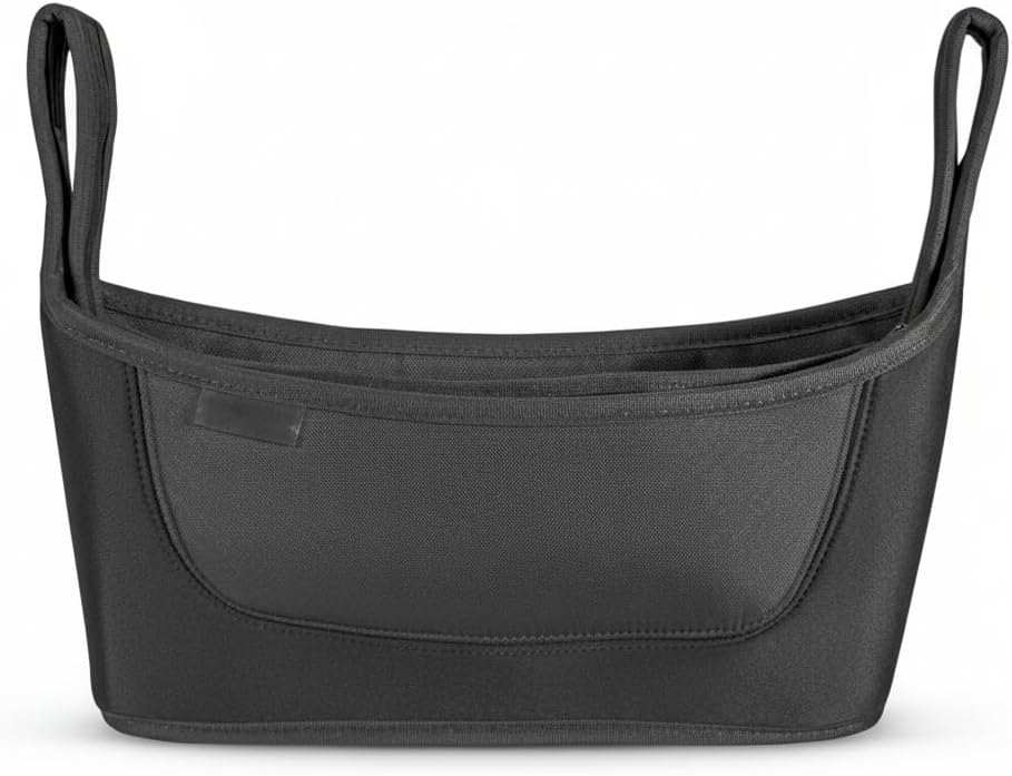 Universal Stroller Organizer Bag – Premium Cup Holder, Phone Pocket & Large Storage – Multi-Purpose Handlebar Caddy for Strollers, Walkers, Rollators, Scooters & Daily Commuting