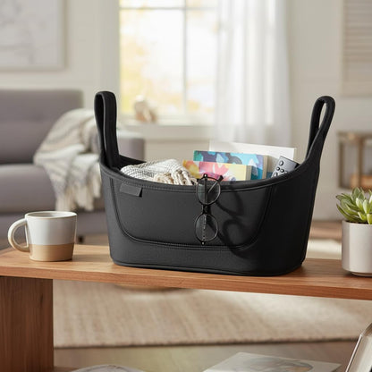 Universal Stroller Organizer Bag – Premium Cup Holder, Phone Pocket & Large Storage – Multi-Purpose Handlebar Caddy for Strollers, Walkers, Rollators, Scooters & Daily Commuting