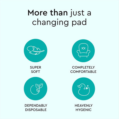 LILLYDOO Disposable Changing Pad Liners for Baby, 50 Count, Sensitive Skin