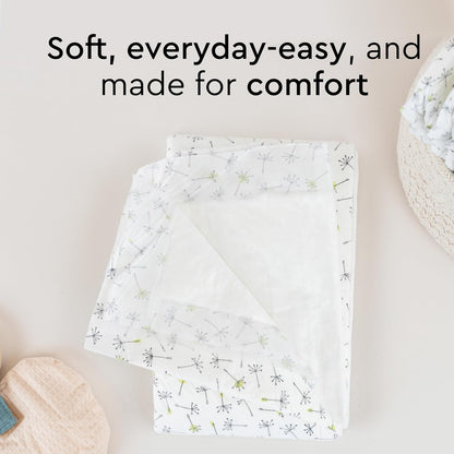 LILLYDOO Disposable Changing Pad Liners for Baby, 50 Count, Sensitive Skin