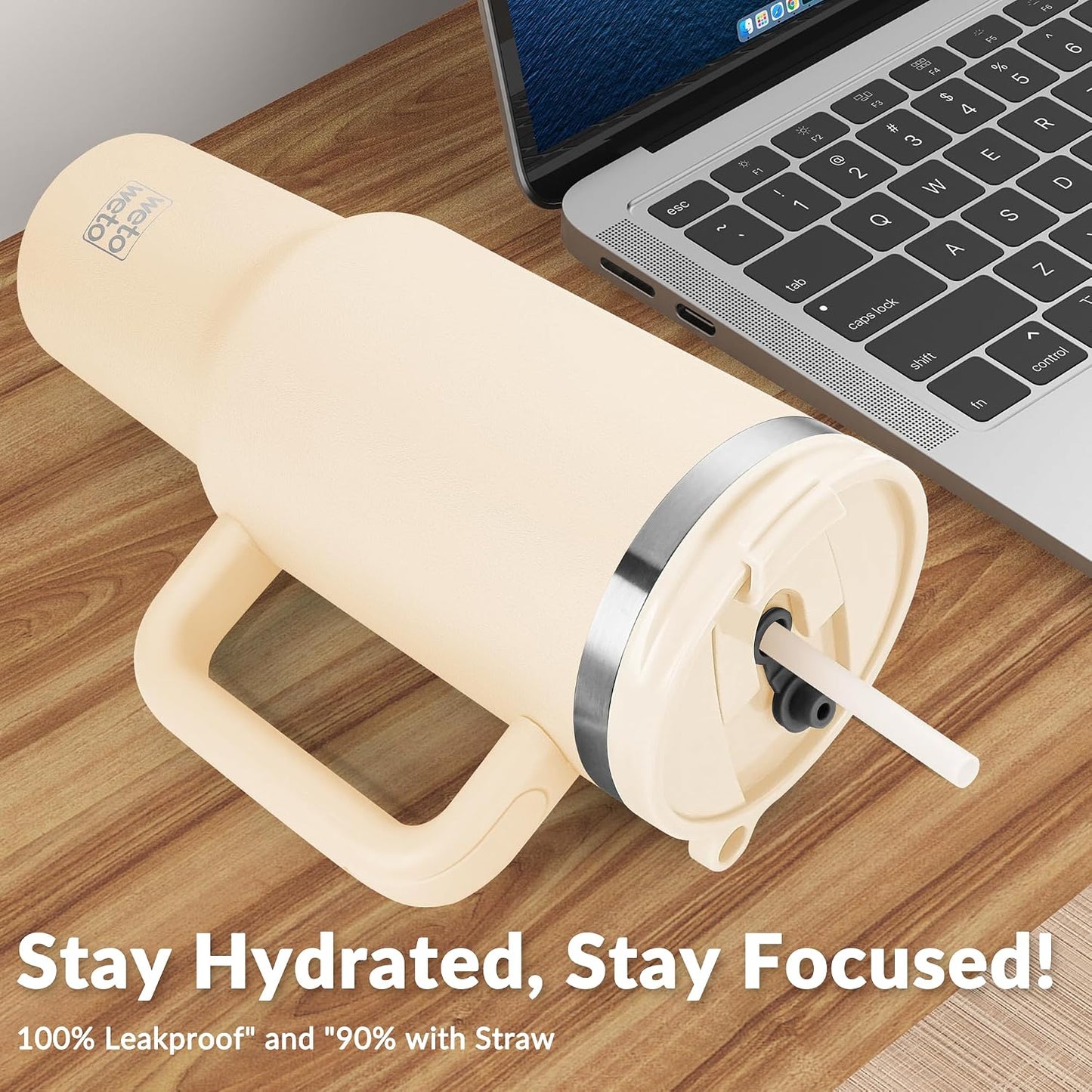 40oz Tumbler with Handle | Insulated Stainless Steel Travel Mug | 34Hrs Cold & 10Hrs Hot Retention | 100% Leakproof Lid & Straw | Dishwasher Safe + Car Cup Holder Fit (Light Dark Blue Gradient)