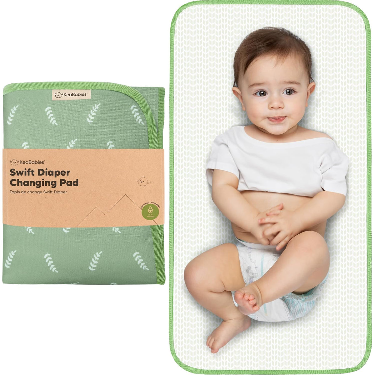 Portable Diaper Changing Pad, Easy Wipe Clean, 25x13 (Prairie)