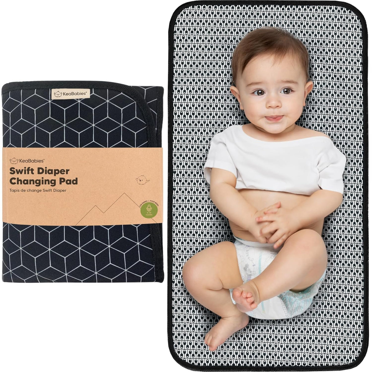 Portable Diaper Changing Pad, Easy Wipe Clean, 25x13 (Prairie)