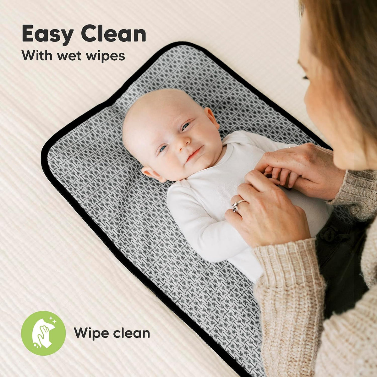 Portable Diaper Changing Pad, Easy Wipe Clean, 25x13 (Prairie)