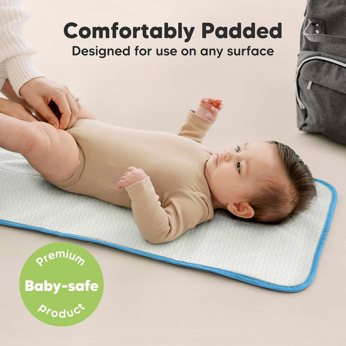 Portable Diaper Changing Pad, Easy Wipe Clean, 25x13 (Prairie)