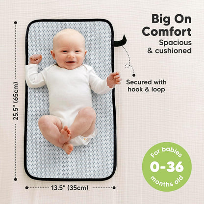 Portable Diaper Changing Pad, Easy Wipe Clean, 25x13 (Prairie)