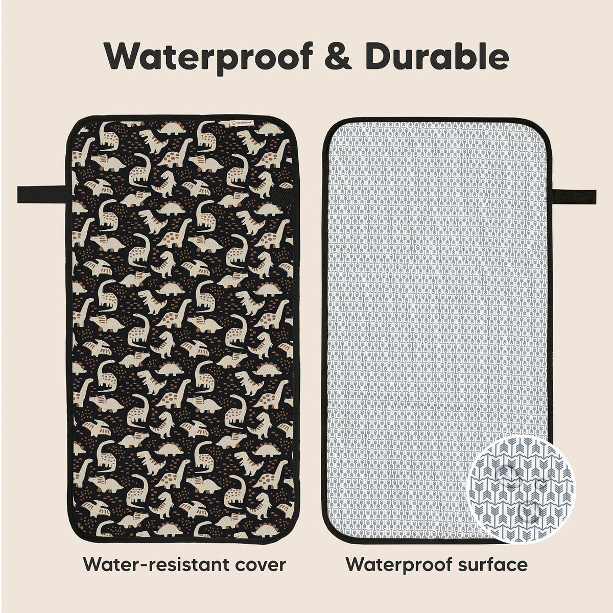 Portable Diaper Changing Pad, Easy Wipe Clean, 25x13 (Prairie)