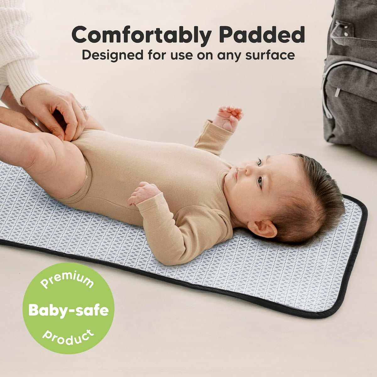Portable Diaper Changing Pad, Easy Wipe Clean, 25x13 (Prairie)