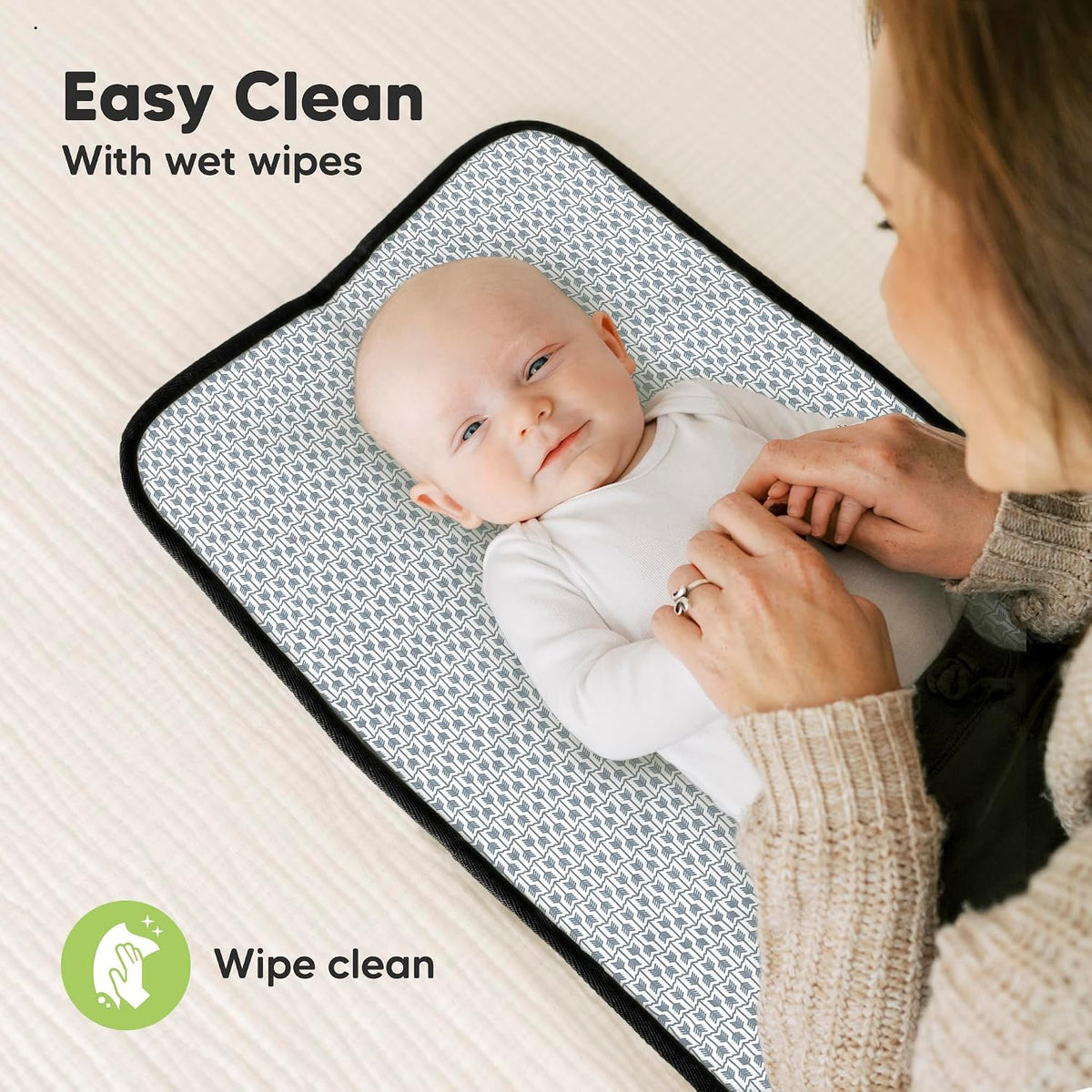 Portable Diaper Changing Pad, Easy Wipe Clean, 25x13 (Prairie)