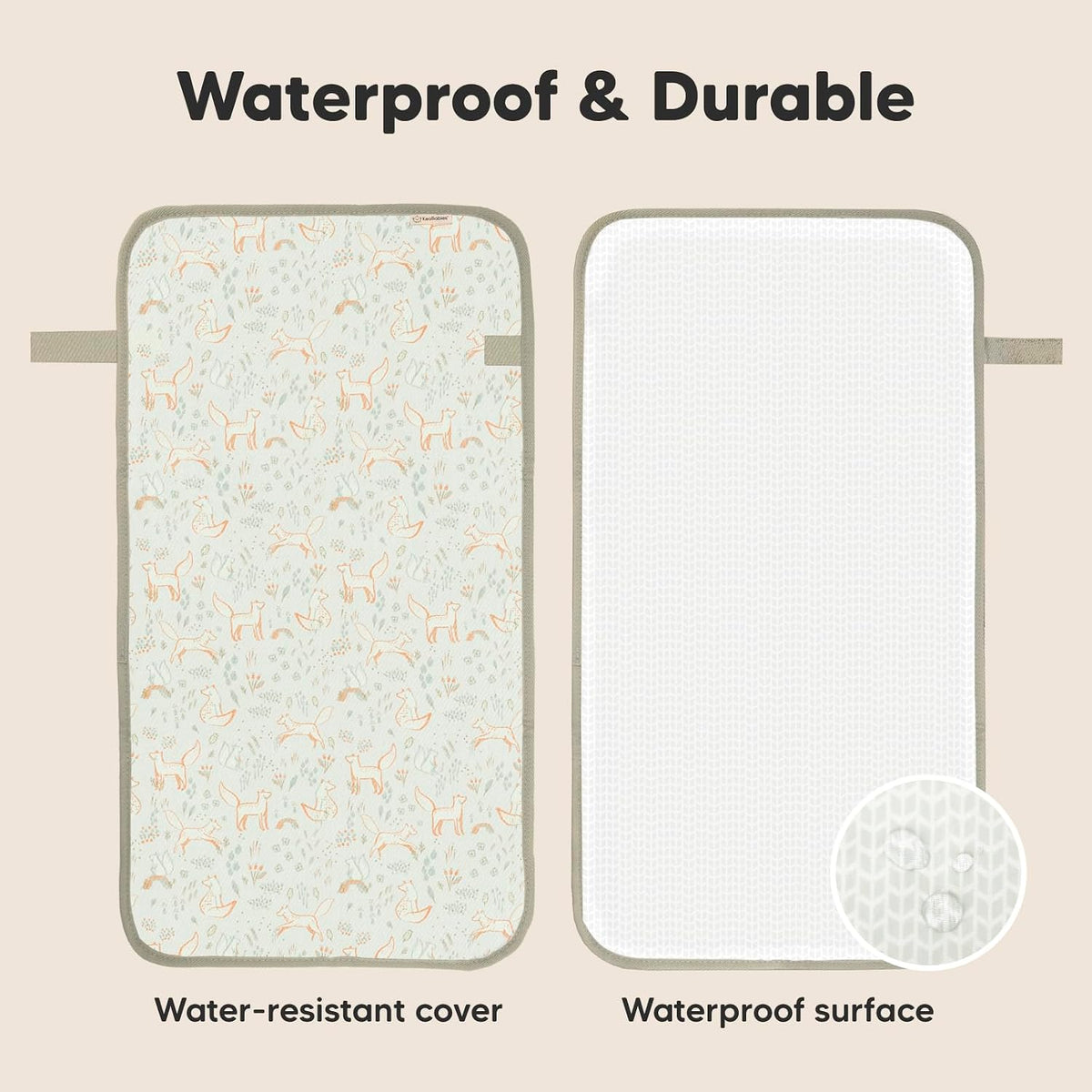 Portable Diaper Changing Pad, Easy Wipe Clean, 25x13 (Prairie)