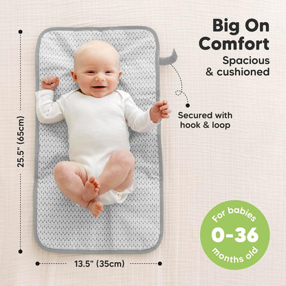 Portable Diaper Changing Pad, Easy Wipe Clean, 25x13 (Prairie)