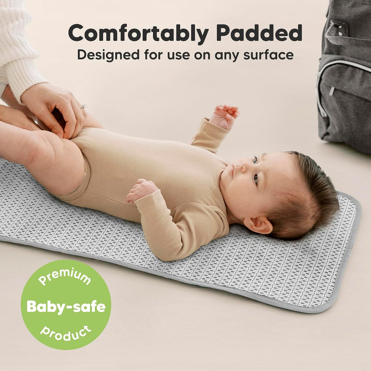 Portable Diaper Changing Pad, Easy Wipe Clean, 25x13 (Prairie)