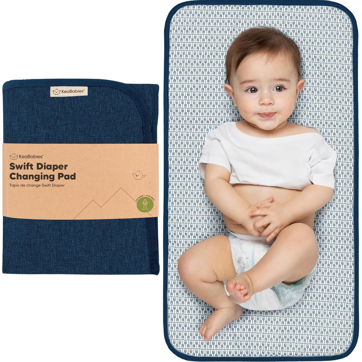 Portable Diaper Changing Pad, Easy Wipe Clean, 25x13 (Prairie)