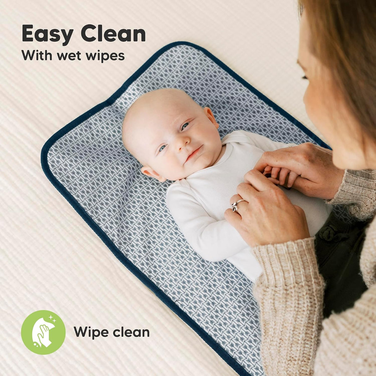 Portable Diaper Changing Pad, Easy Wipe Clean, 25x13 (Prairie)