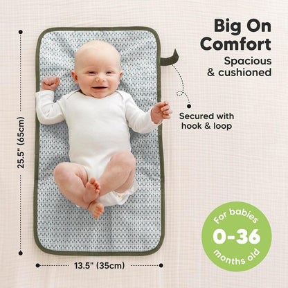 Portable Diaper Changing Pad, Easy Wipe Clean, 25x13 (Prairie)