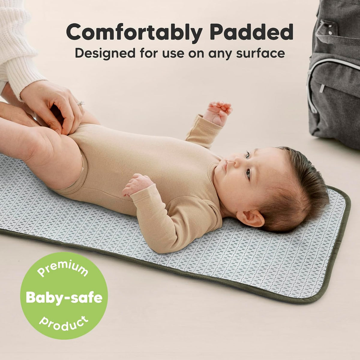 Portable Diaper Changing Pad, Easy Wipe Clean, 25x13 (Prairie)