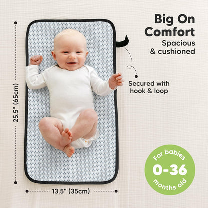 Portable Diaper Changing Pad, Easy Wipe Clean, 25x13 (Prairie)