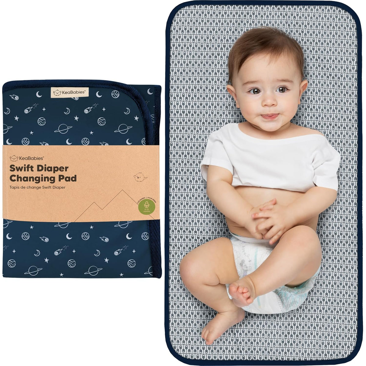Portable Diaper Changing Pad, Easy Wipe Clean, 25x13 (Prairie)