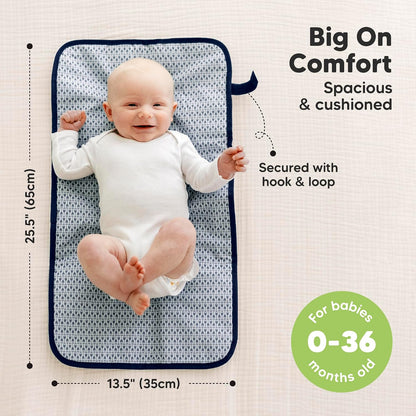 Portable Diaper Changing Pad, Easy Wipe Clean, 25x13 (Prairie)
